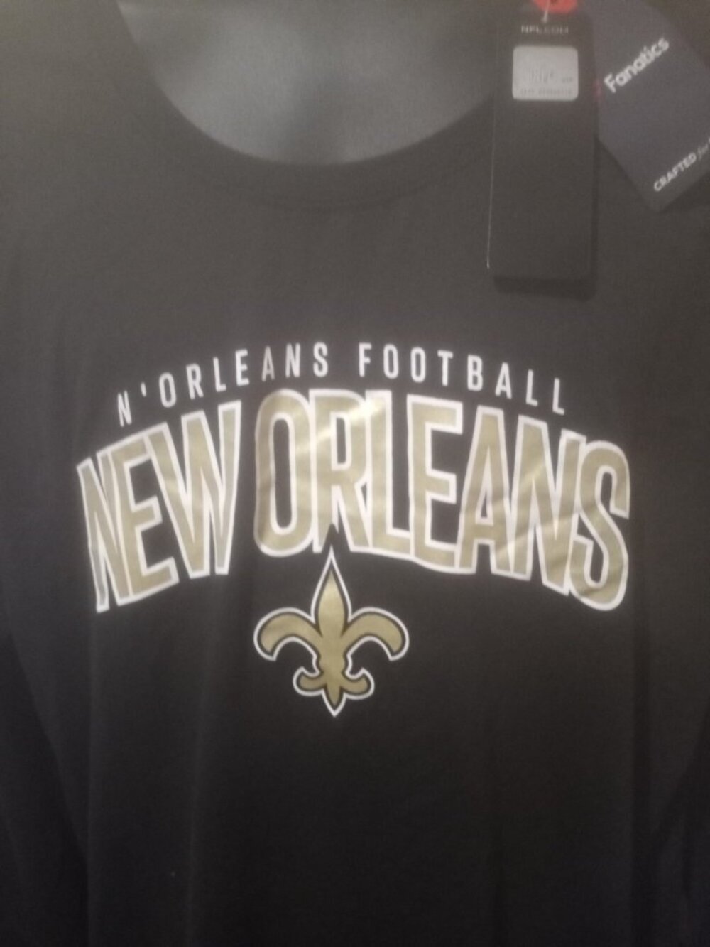 New New Orleans Saints Fanatics Women's Black Long Sleeve T-Shirt 4X - Picture 5 of 12